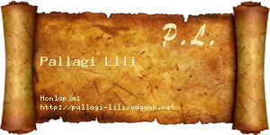 Pallagi Lili névjegykártya